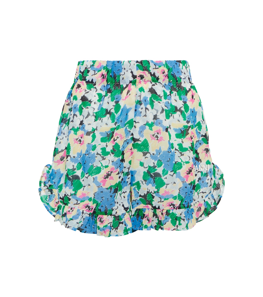 Shorts in cotone con stampa | Ganni