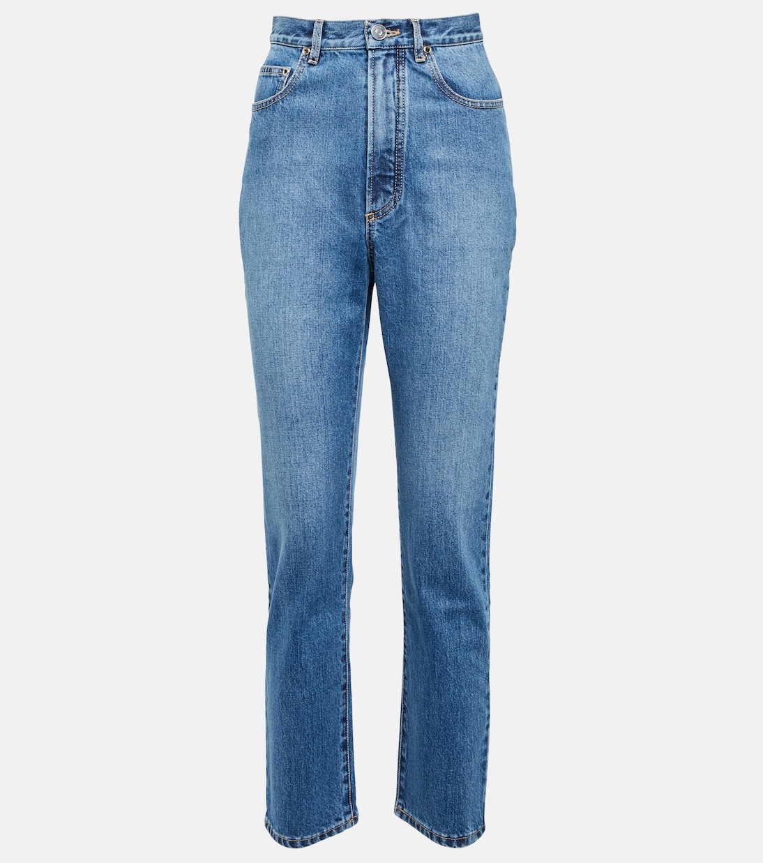 Jeans tapered de tiro alto | Alaïa