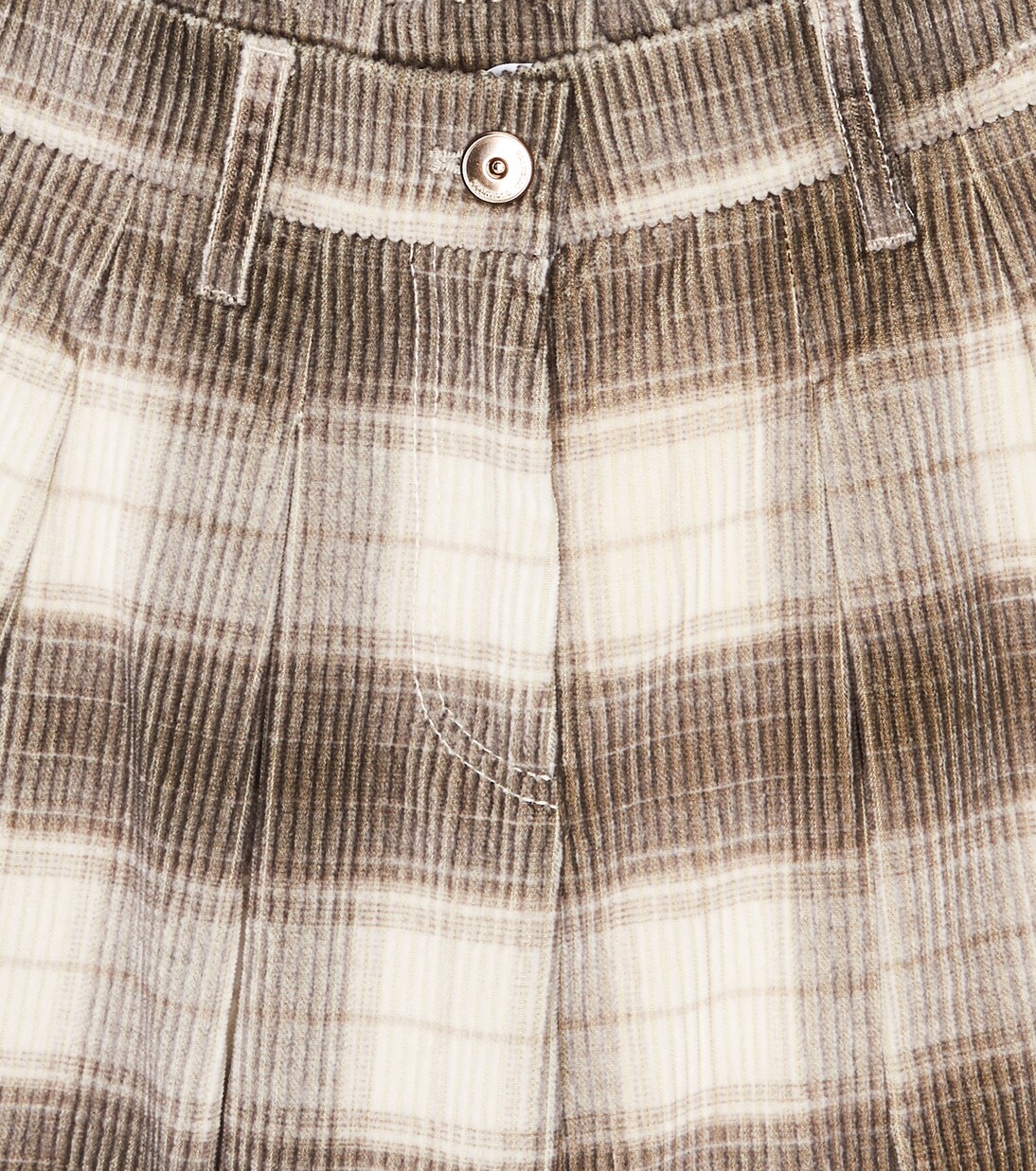 Shorts de pana a cuadros | Brunello Cucinelli Kids