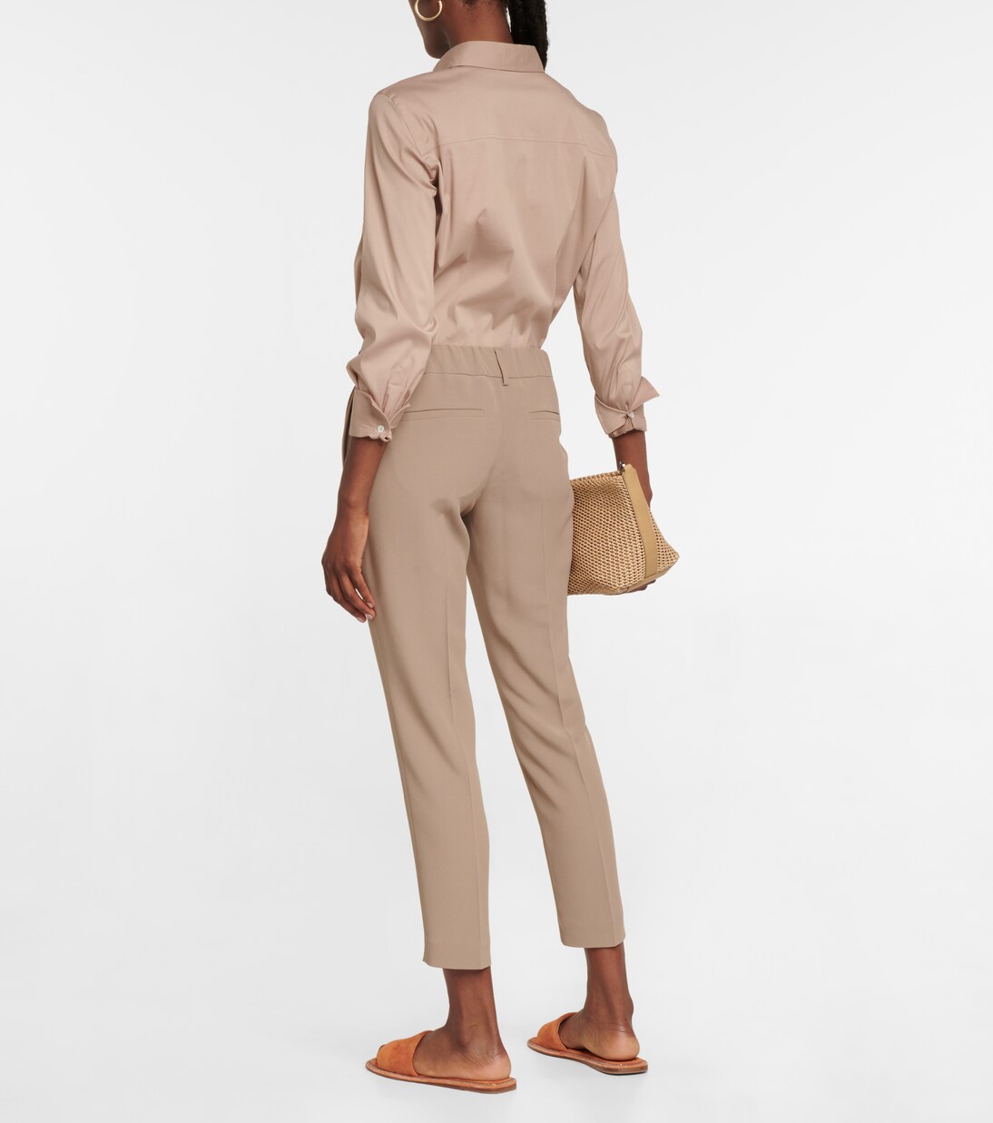 Crêpe slim pants | Brunello Cucinelli