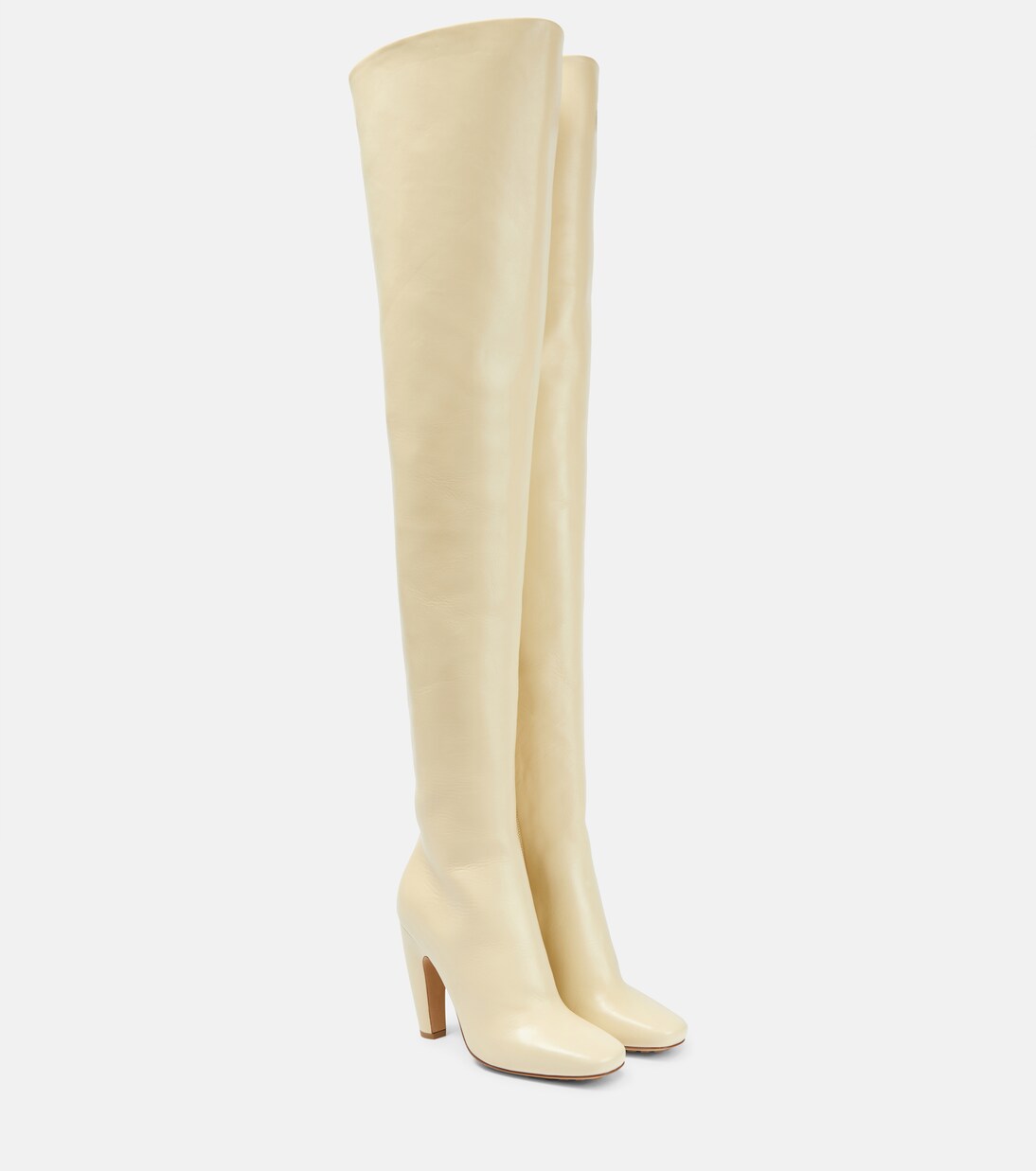 White boots over the knee cheap