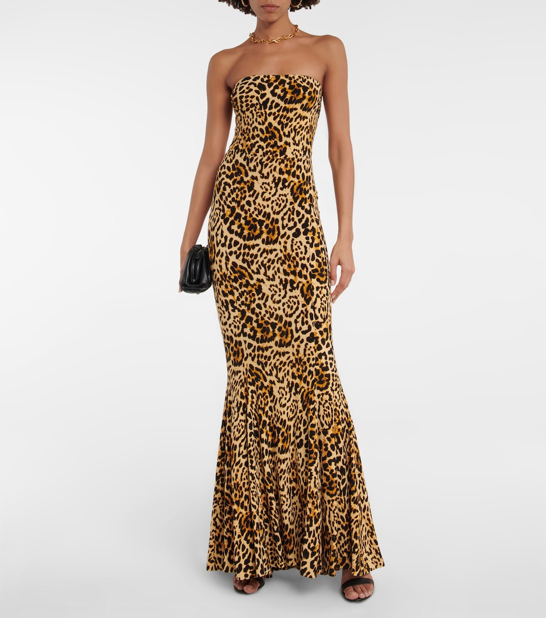 Leopard-print bodycon maxi dress | Norma Kamali