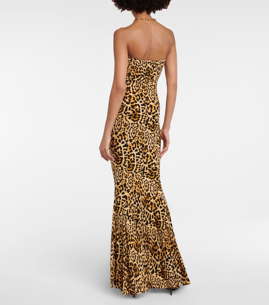 Leopard-print bodycon maxi dress | Norma Kamali