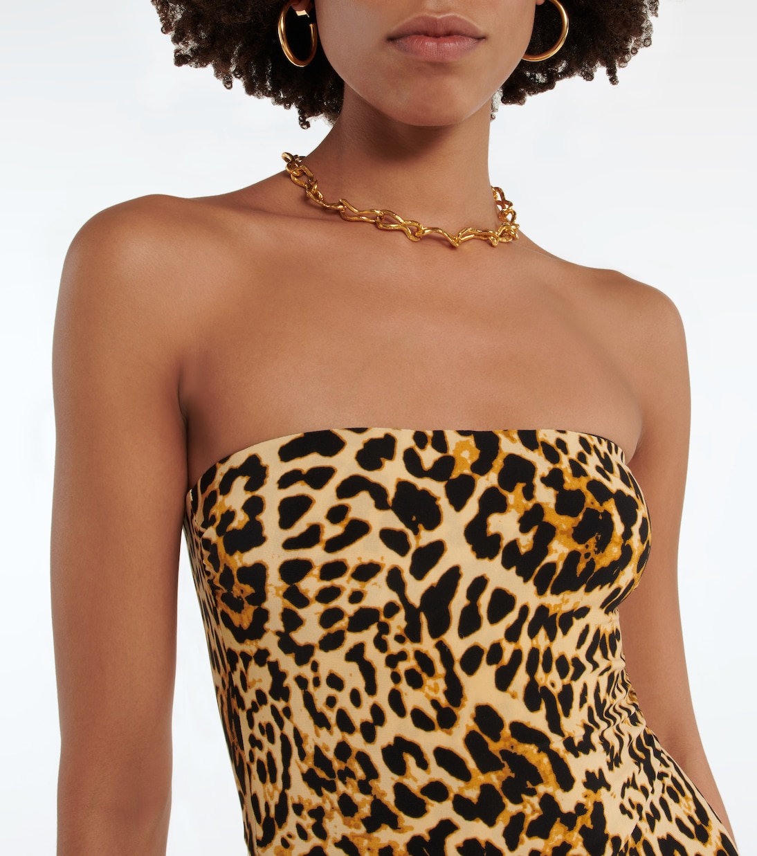 Leopard-print bodycon maxi dress | Norma Kamali