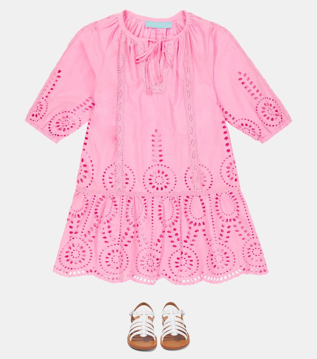 Baby Ashley embroidered cotton minidress | Melissa Odabash Kids