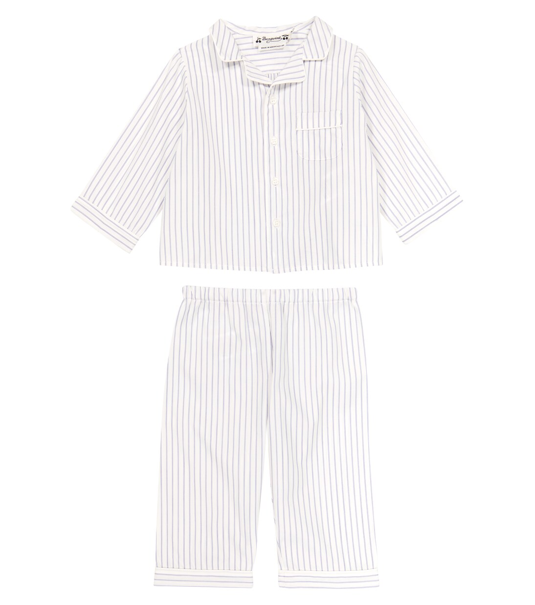 Baby Badinerie striped cotton pajamas | Bonpoint