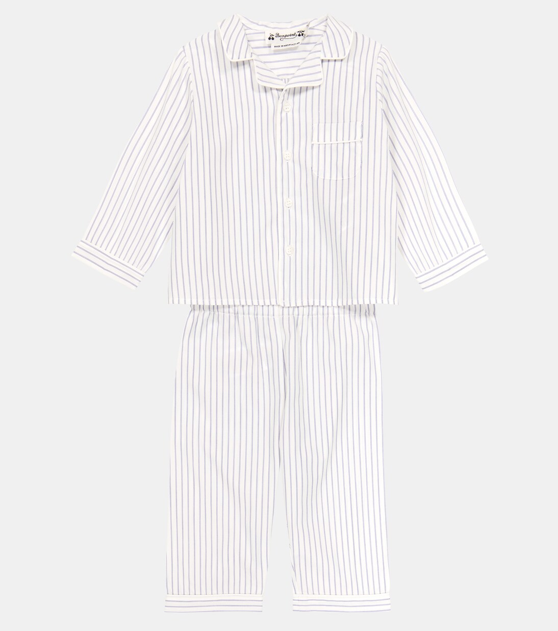 Baby Badinerie striped cotton pajamas | Bonpoint