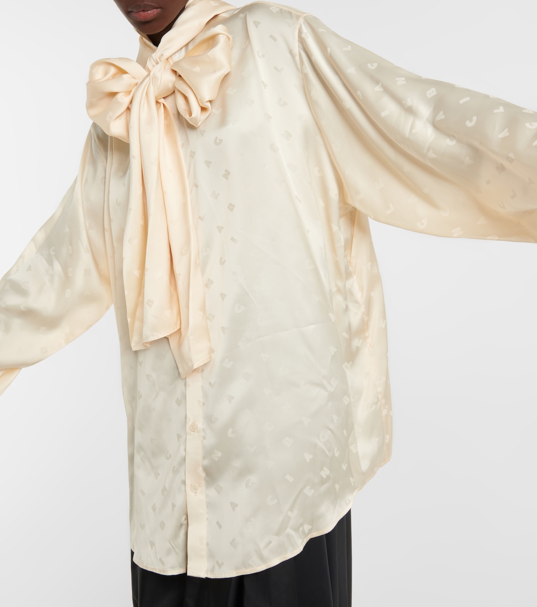 Blouse à capuche en jacquard | Balenciaga