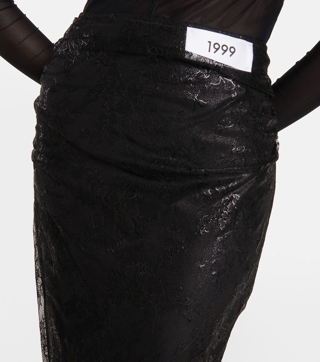 High-Rise-Midirock aus Spitze | Dolce&Gabbana