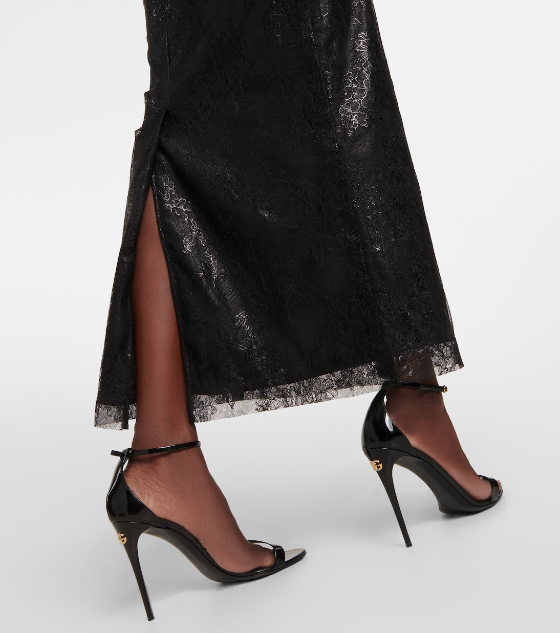 High-Rise-Midirock aus Spitze | Dolce&Gabbana