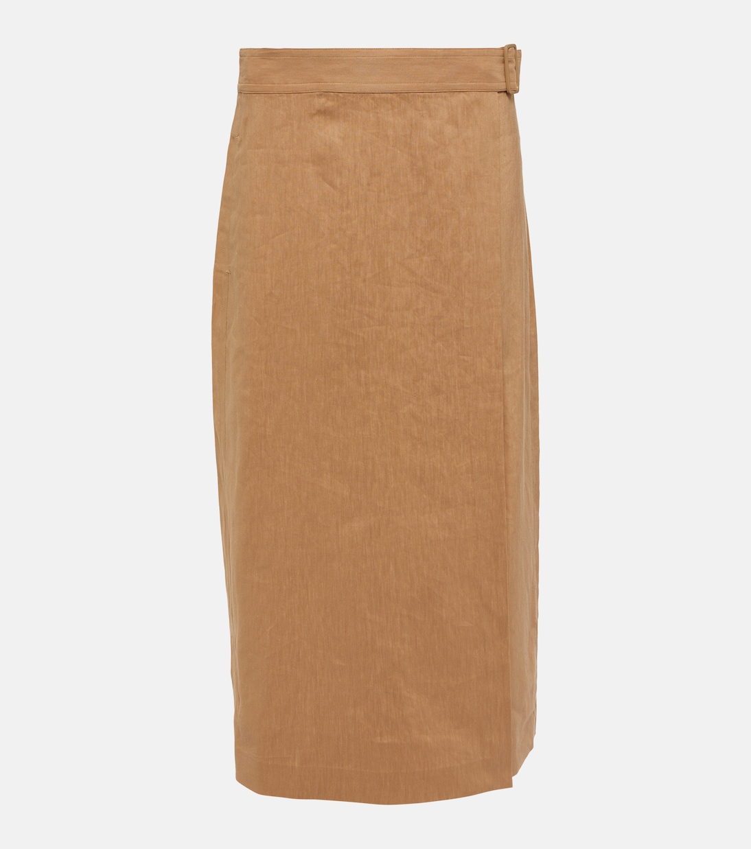 Buckle linen-blend wrap skirt | Vince