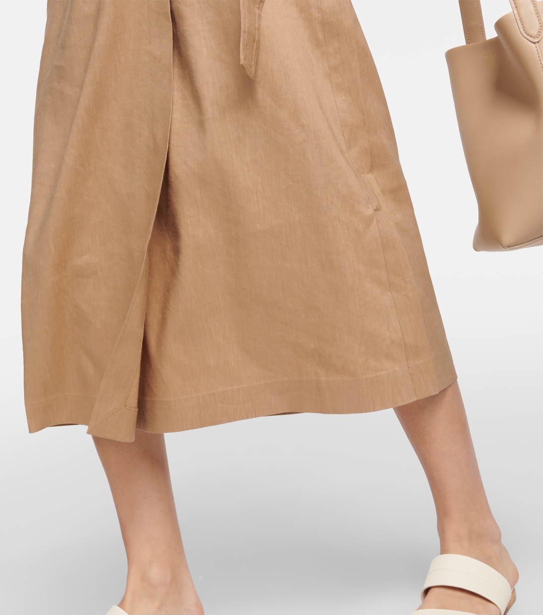 Buckle linen-blend wrap skirt | Vince