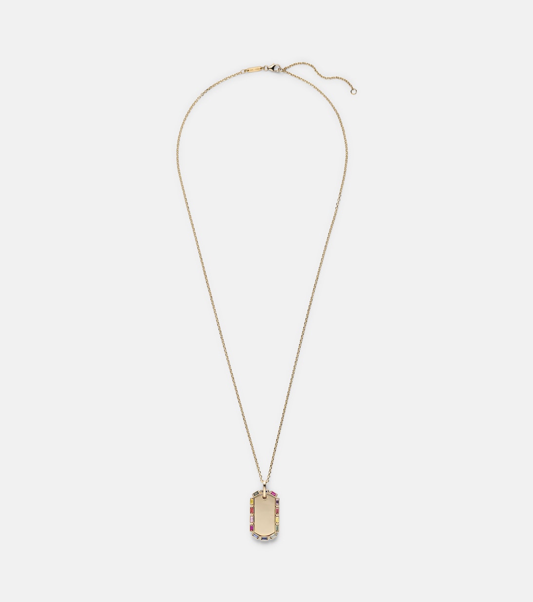 Collana in oro giallo 18kt con zaffiri, design moderno per giovani trendsetter