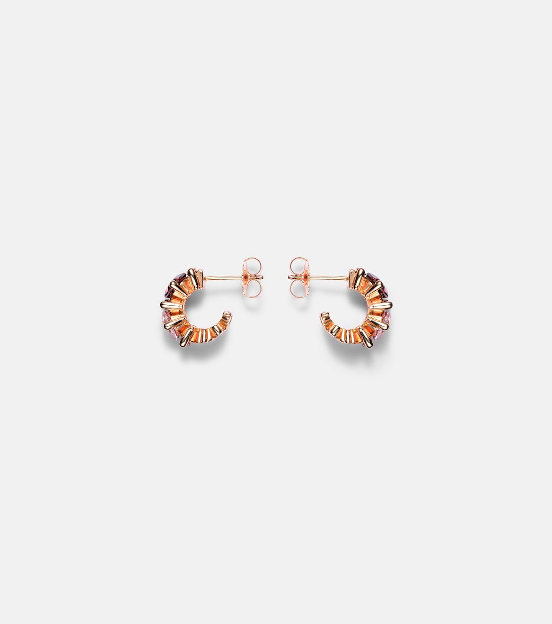 Ohrringe aus 14kt Roségold mit Granat und Topas | Suzanne Kalan