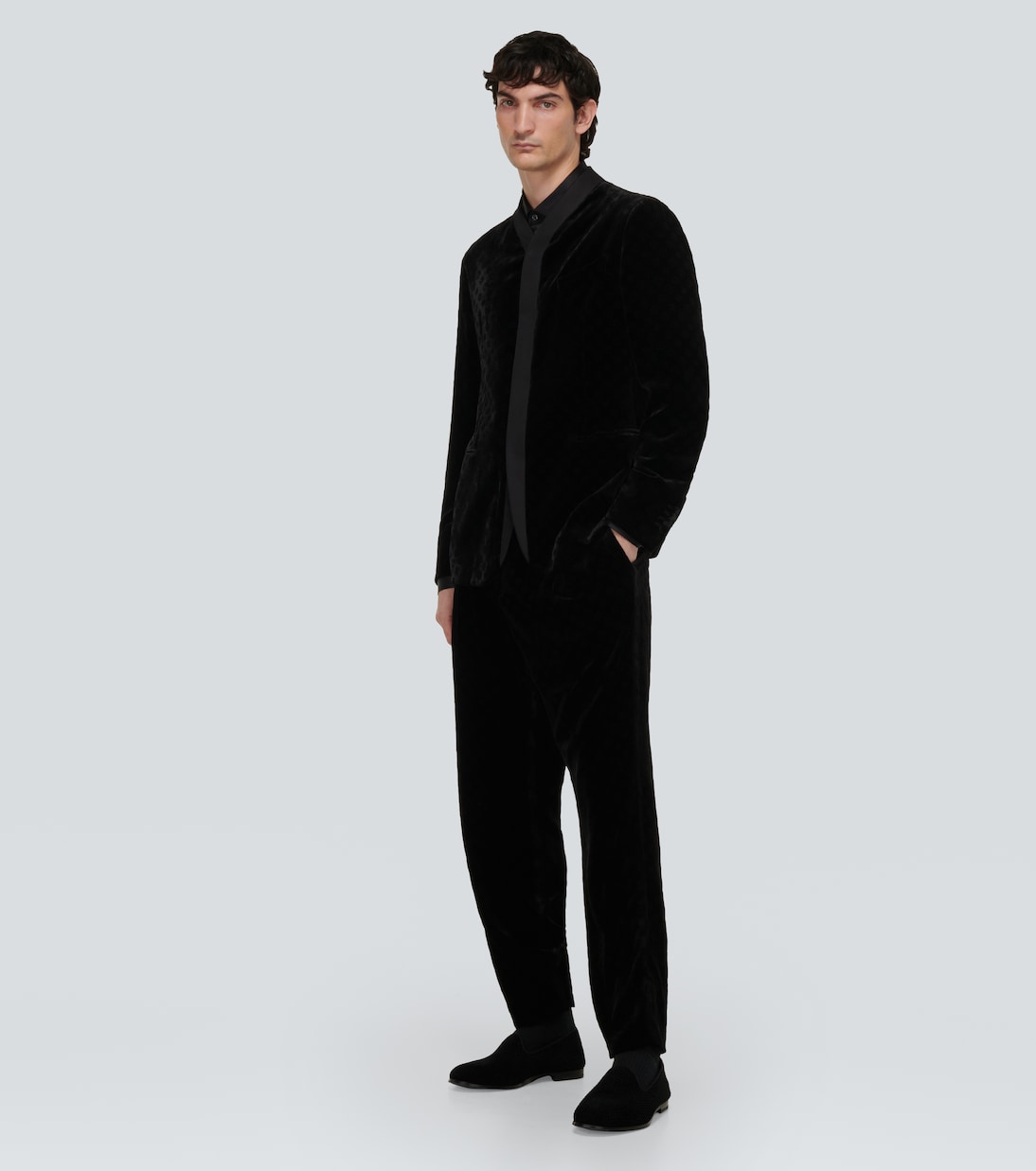 Slip-Ons aus Samt | Giorgio Armani