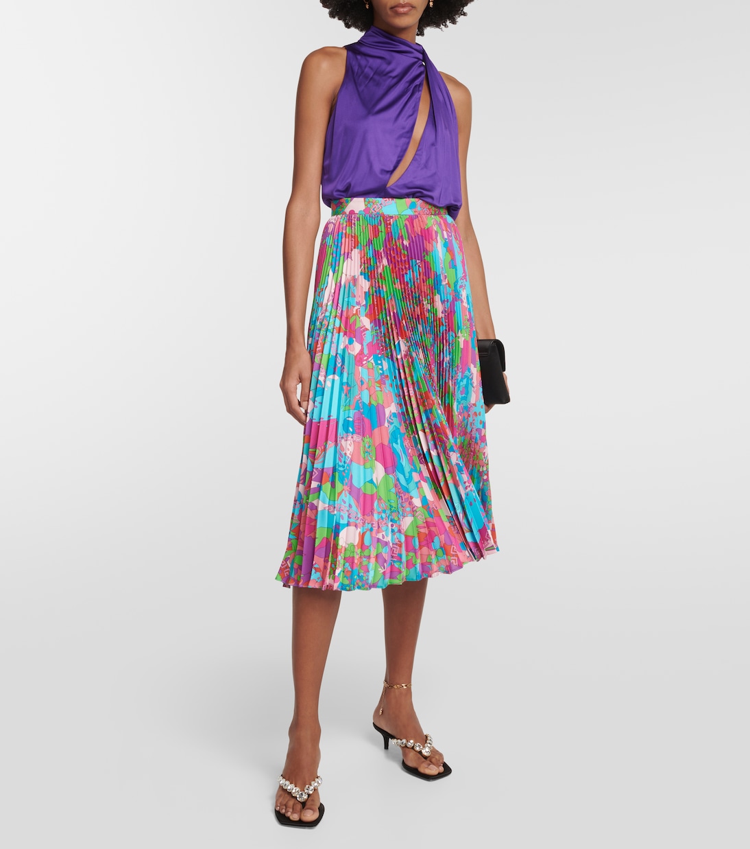 Sandali infradito High Summer in raso | Versace