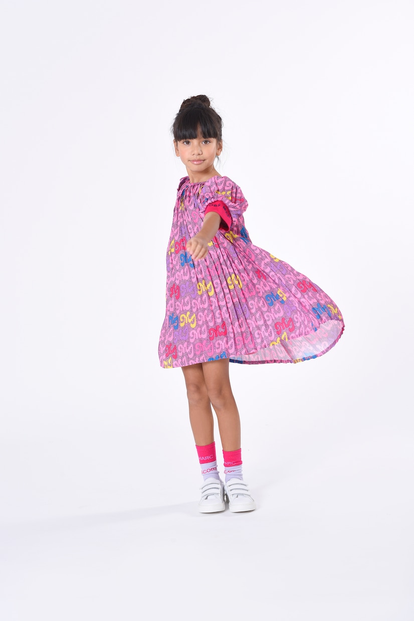 Abito in raso con stampa | Marc Jacobs Kids