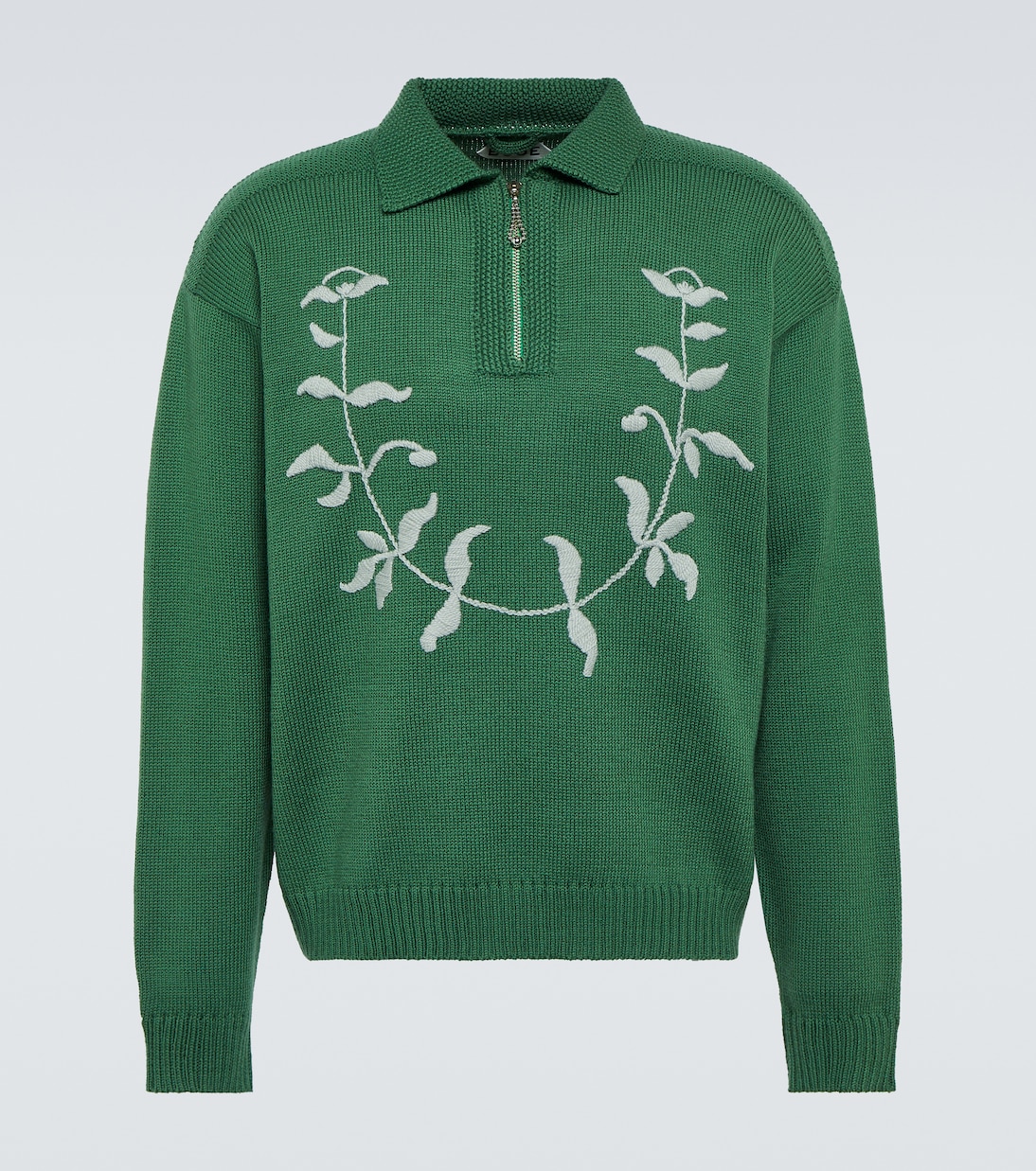 Bestickter Polopullover aus Wolle | Bode
