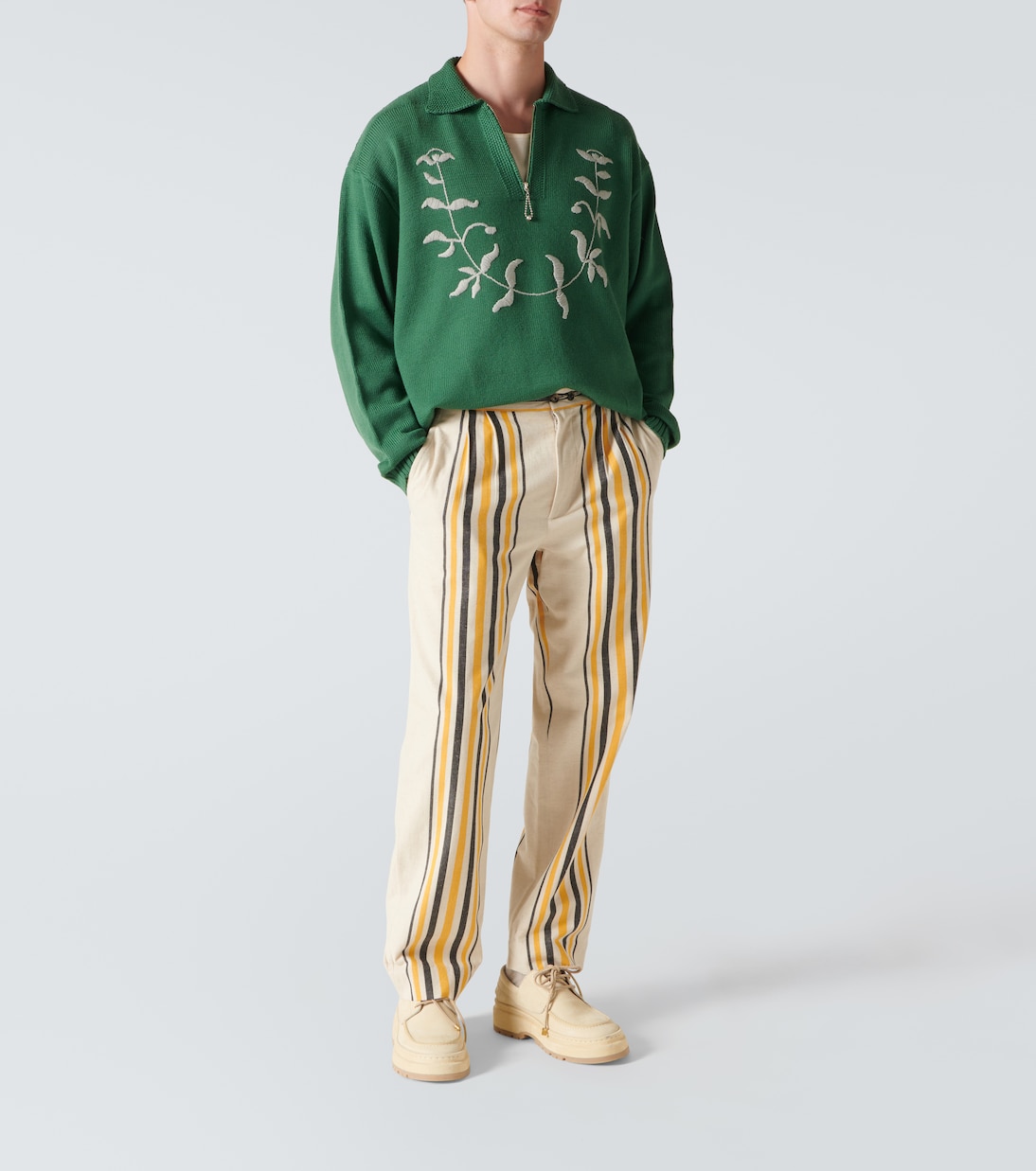 Bestickter Polopullover aus Wolle | Bode