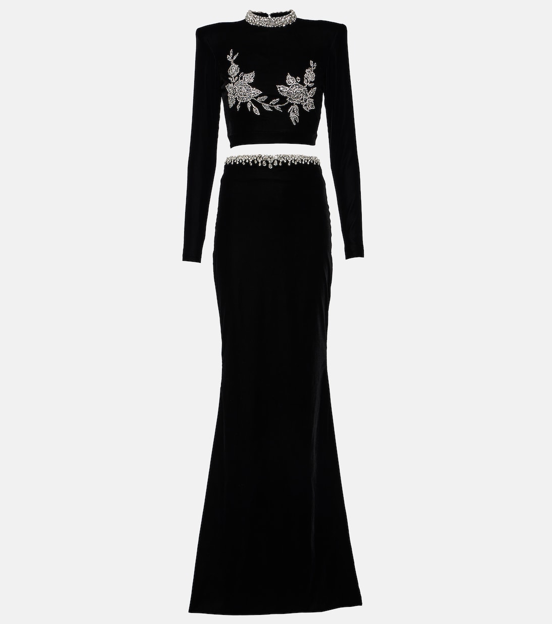 Embroidered crop top and maxi skirt | Miss Sohee