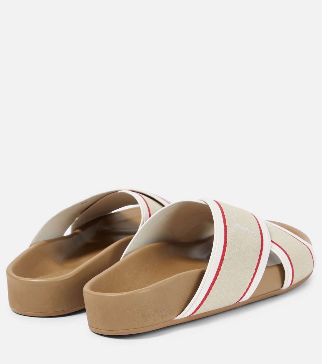 Hot Cross Bizz ribbon sandals in beige - Christian Louboutin