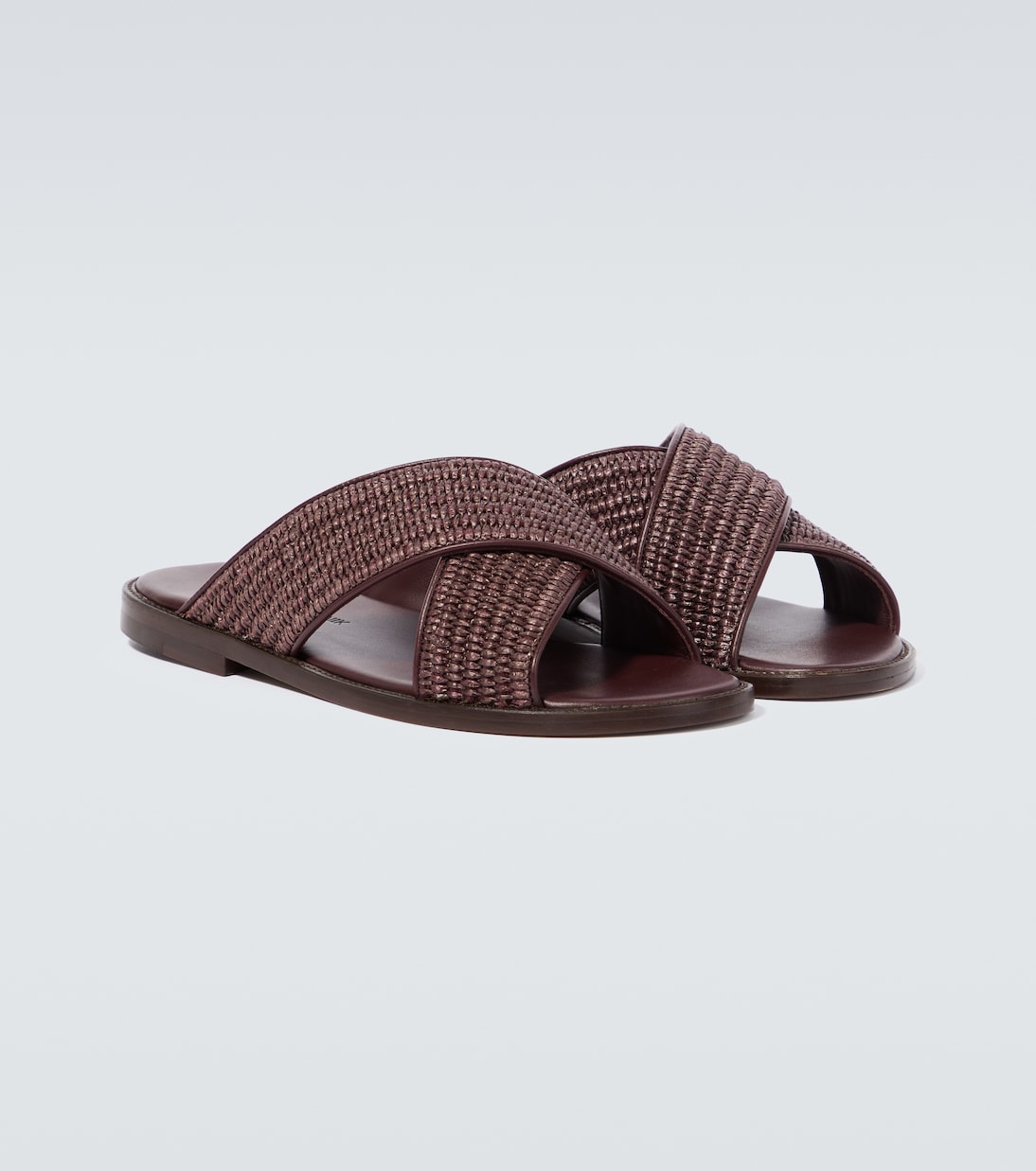 Sandalen Otawi aus Raffiabast mit Leder | Manolo Blahnik