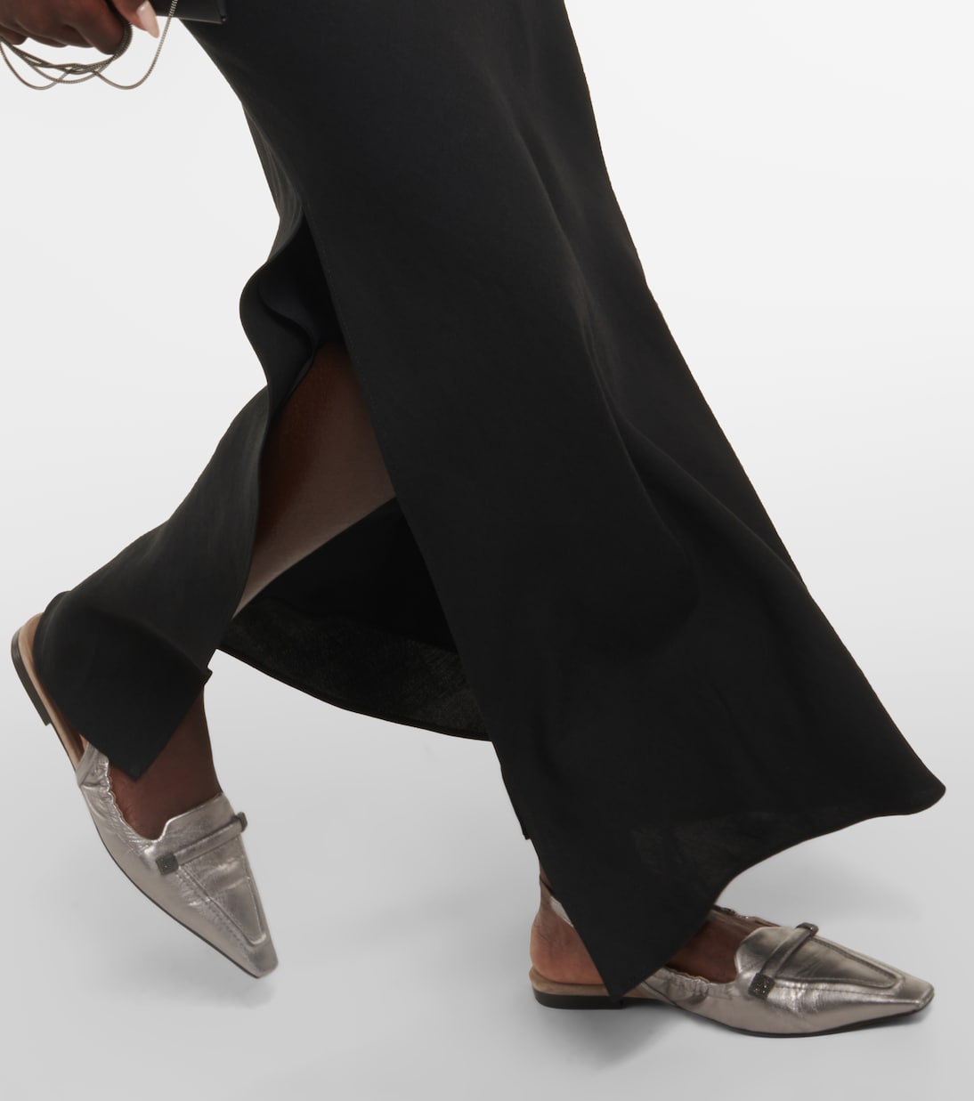 Gonna lunga in twill | Brunello Cucinelli