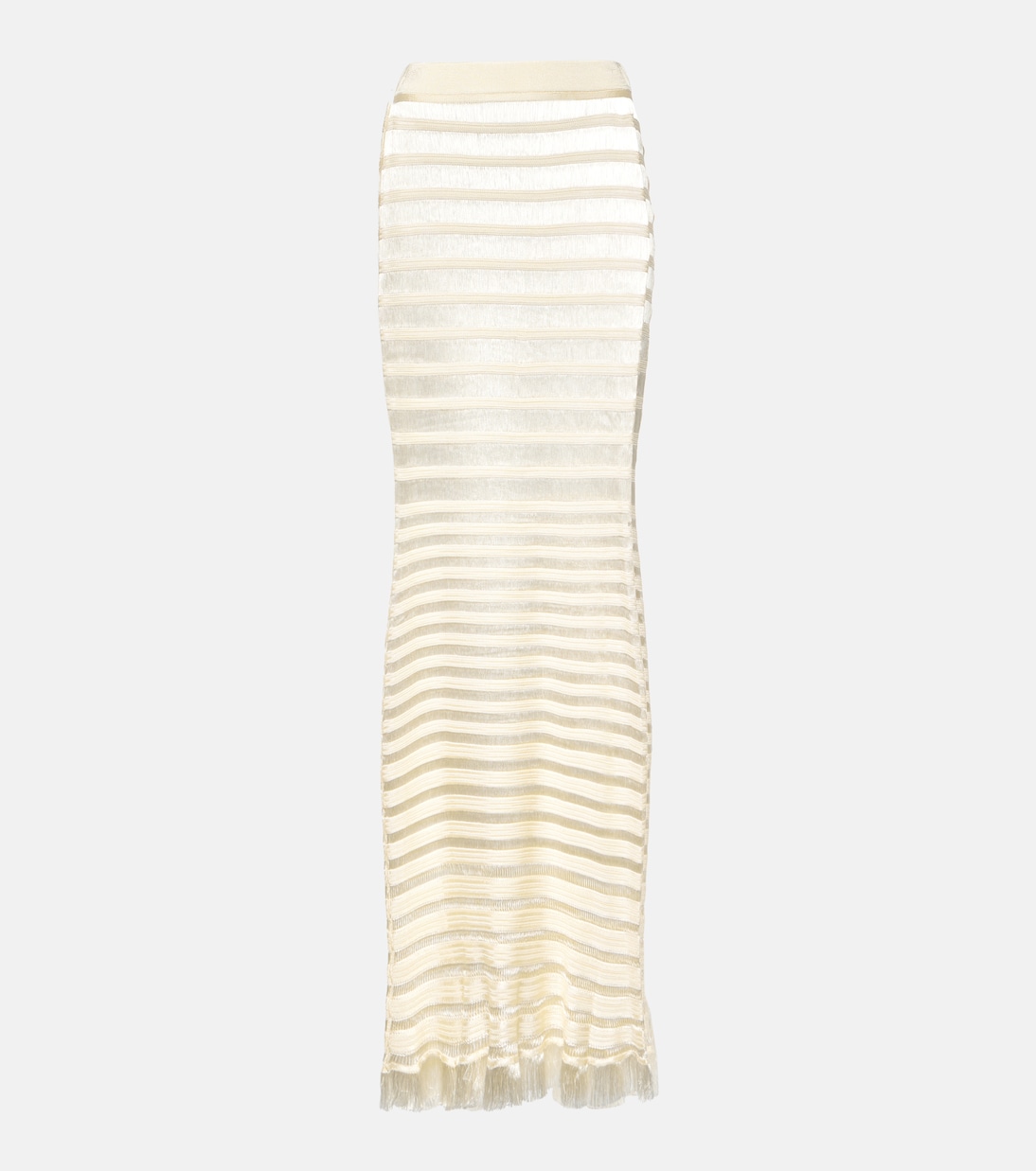 Gonna lunga in maglia con frange | Tom Ford