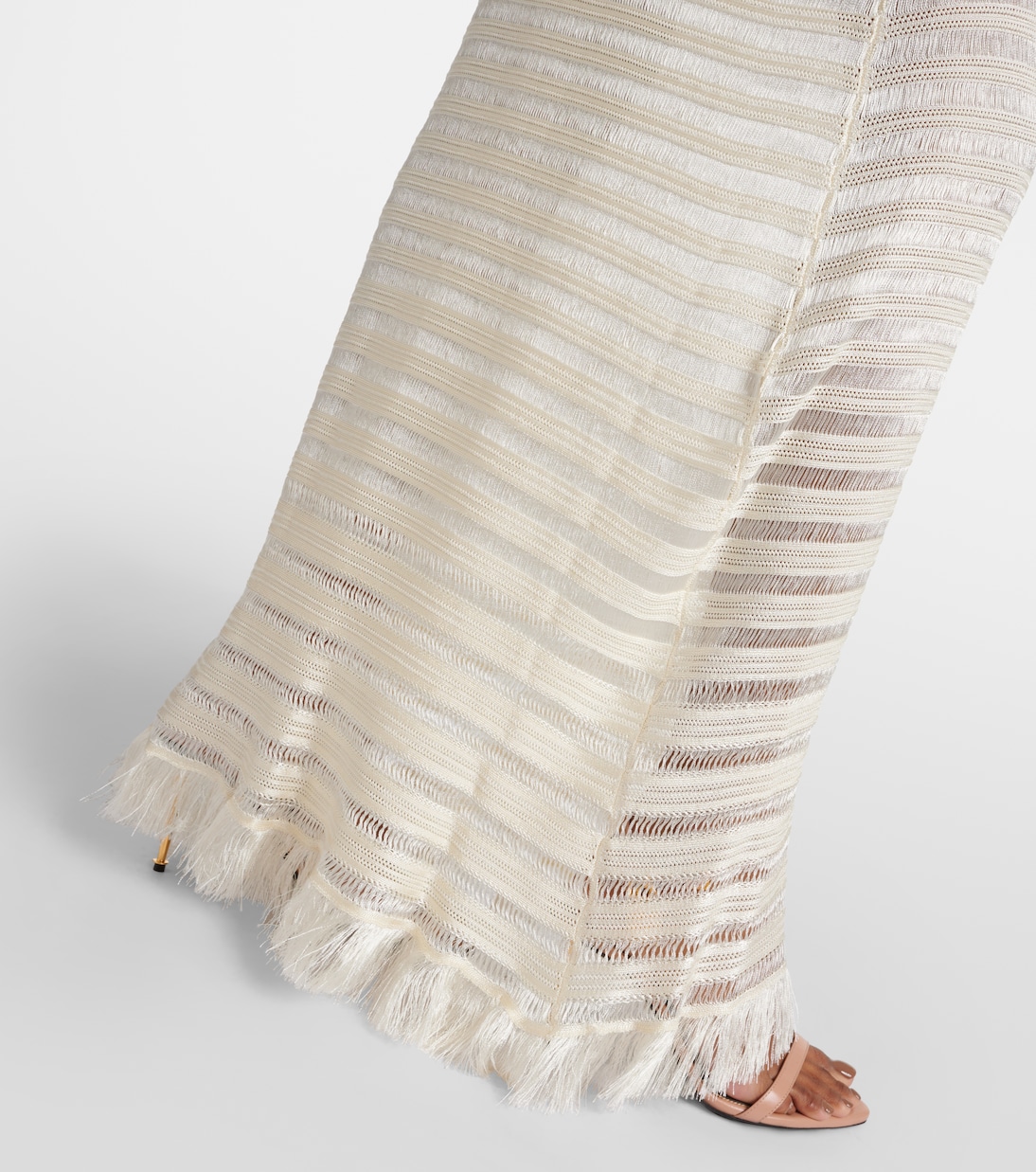 Gonna lunga in maglia con frange | Tom Ford
