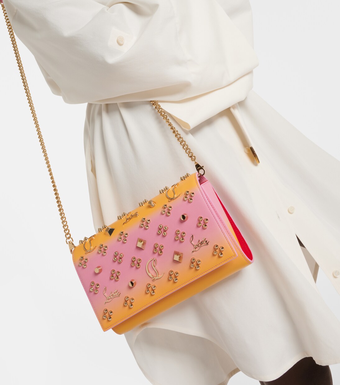 Pochette Paloma en cuir à ornements | Christian Louboutin