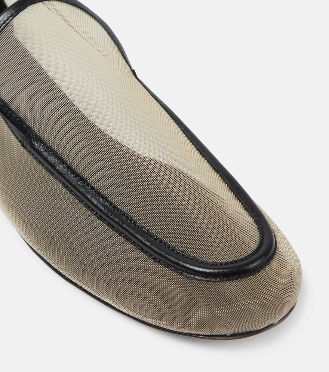 Alessia leather-trimmed mesh loafers | Khaite