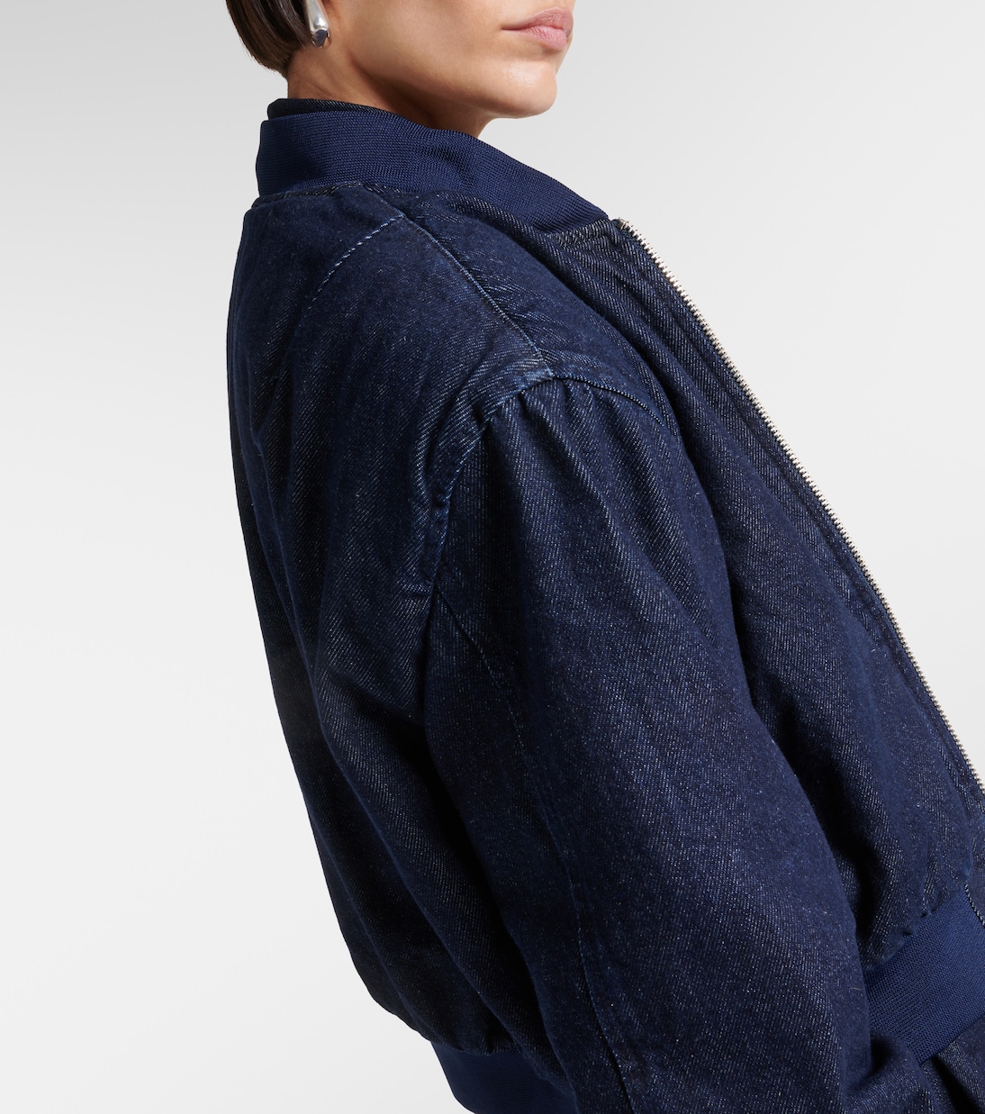 Bomber cropped di jeans Micky | The Frankie Shop