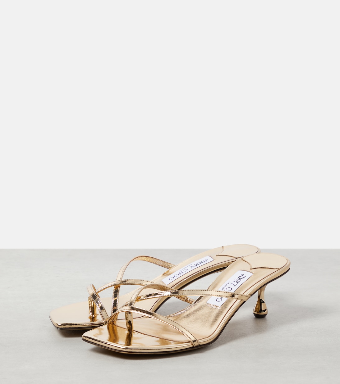 Mules Etana 50 en cuir métallisé | Jimmy Choo