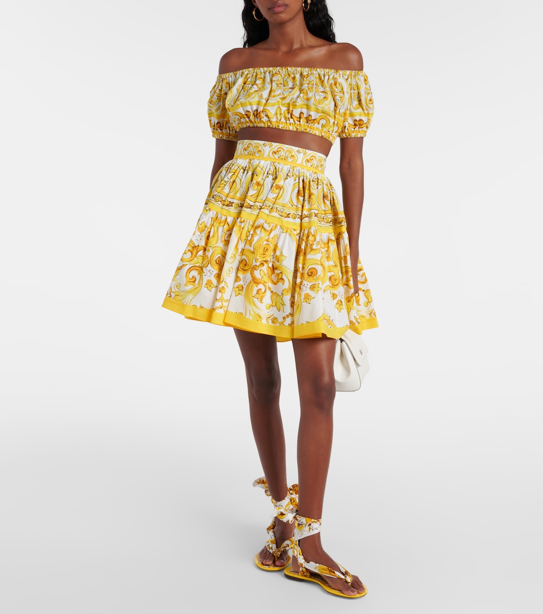 Minigonna Majolica in cotone | Dolce&Gabbana