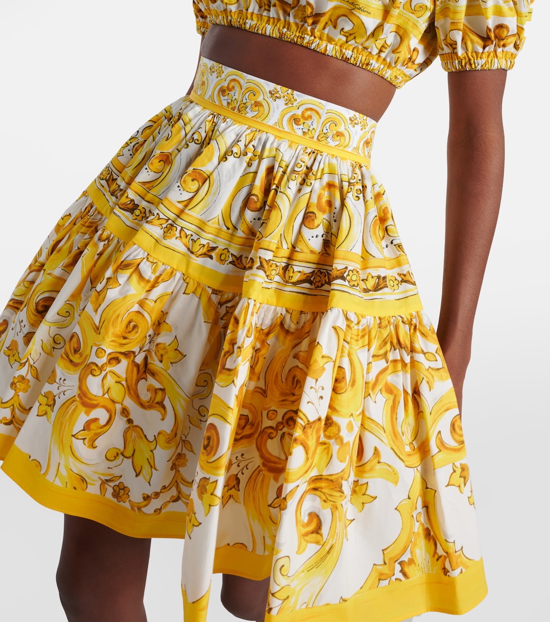 Minigonna Majolica in cotone | Dolce&Gabbana