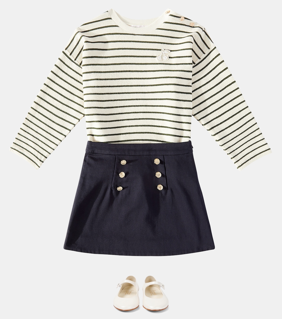 Felpa Gaya in misto cotone a righe | Bonpoint