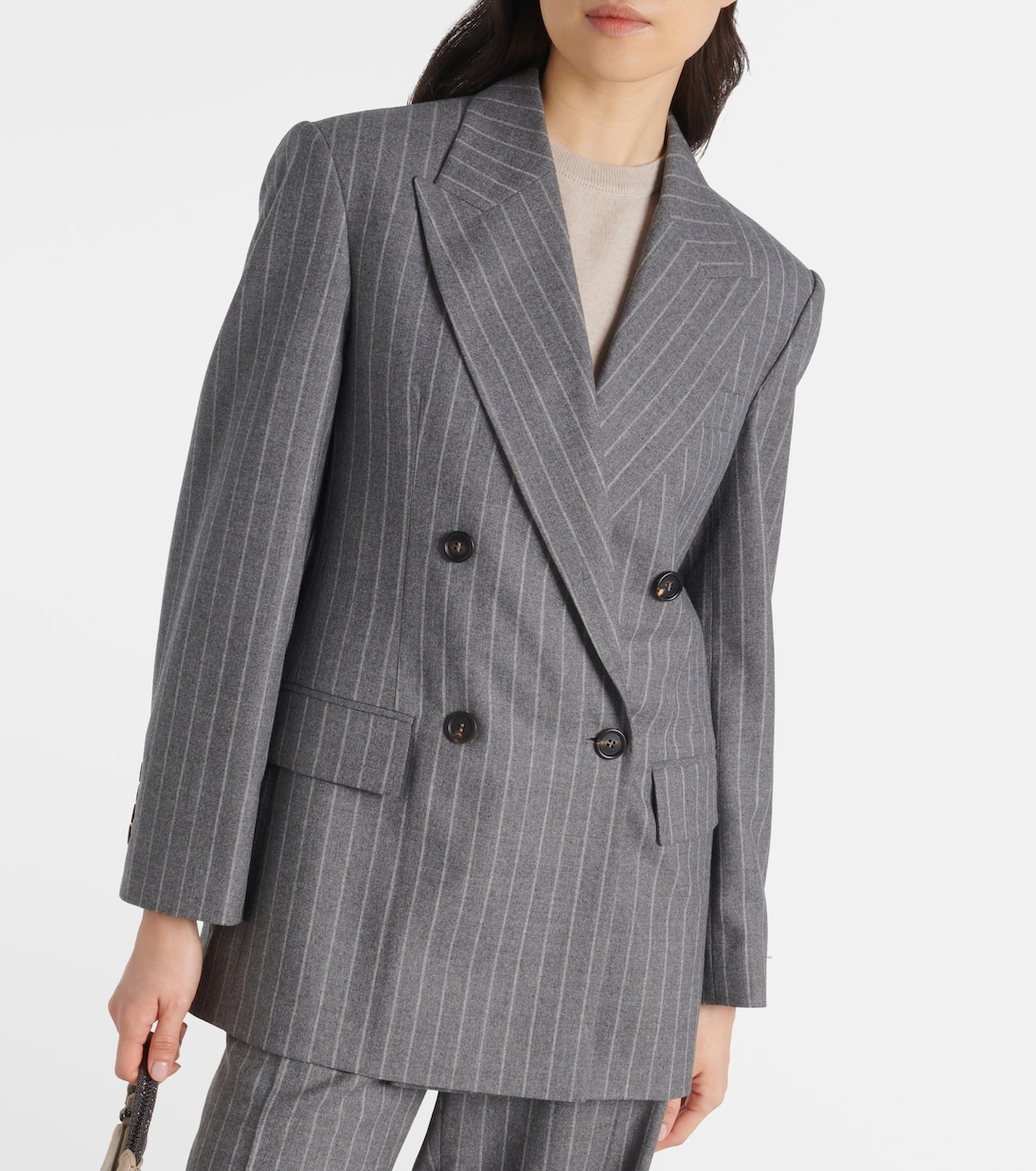 Blazer doppiopetto in lana vergine | Brunello Cucinelli