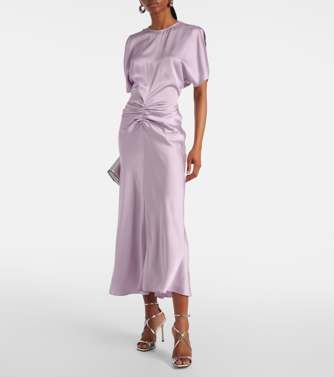 Robe midi en satin | Victoria Beckham