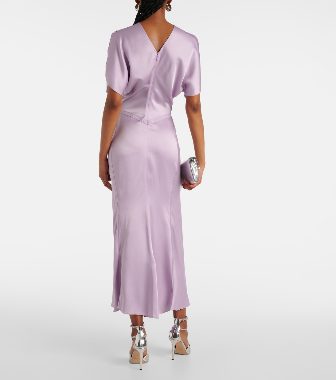 Robe midi en satin | Victoria Beckham