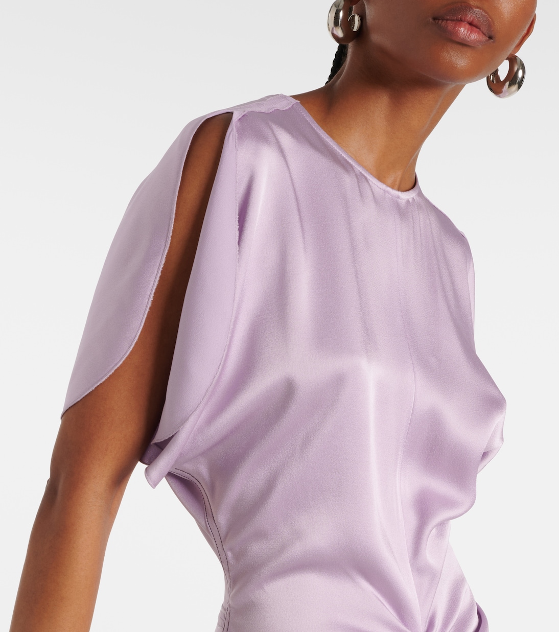Robe midi en satin | Victoria Beckham
