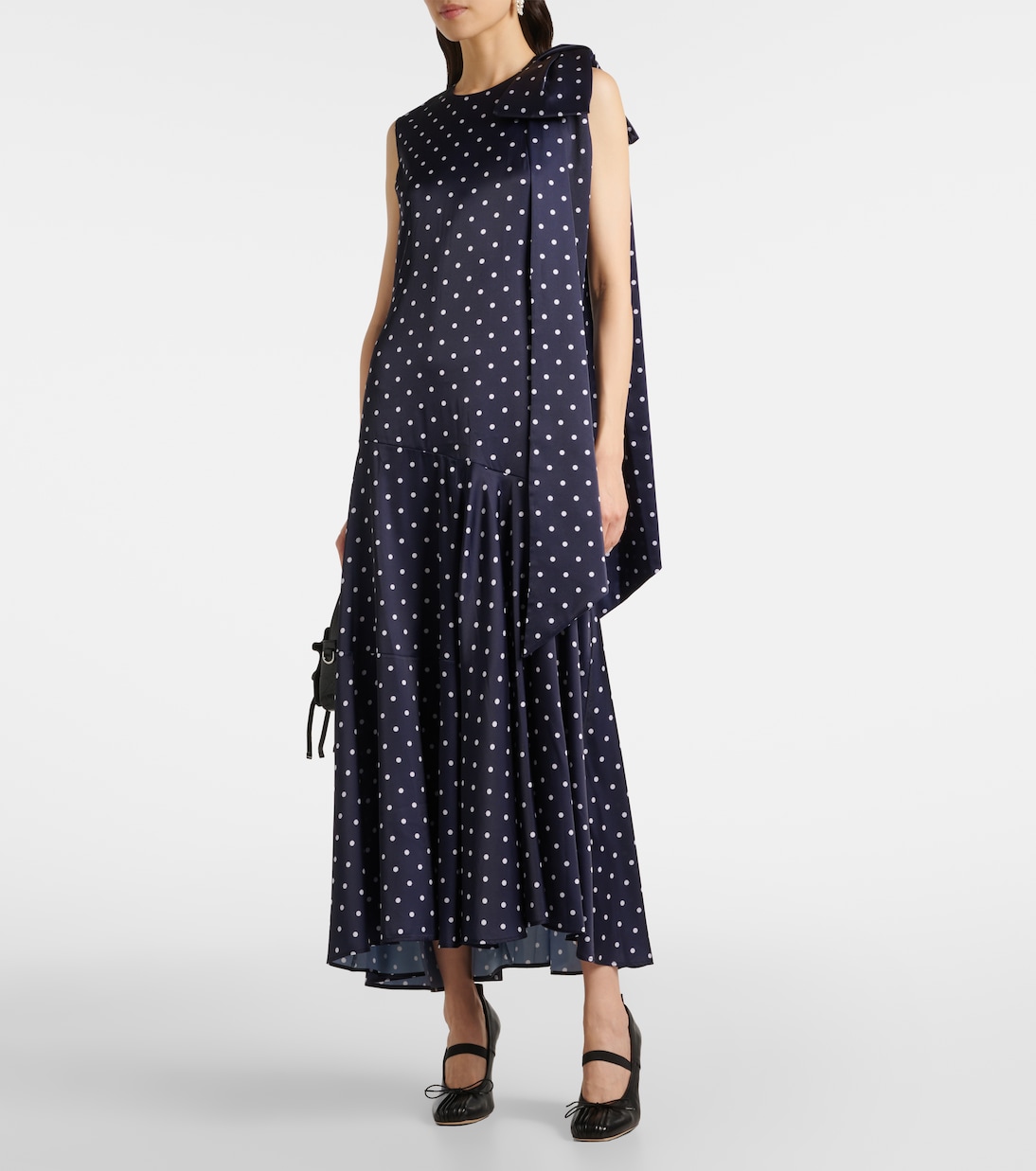 蝴蝶结细节波点加长连衣裙 | Simone Rocha