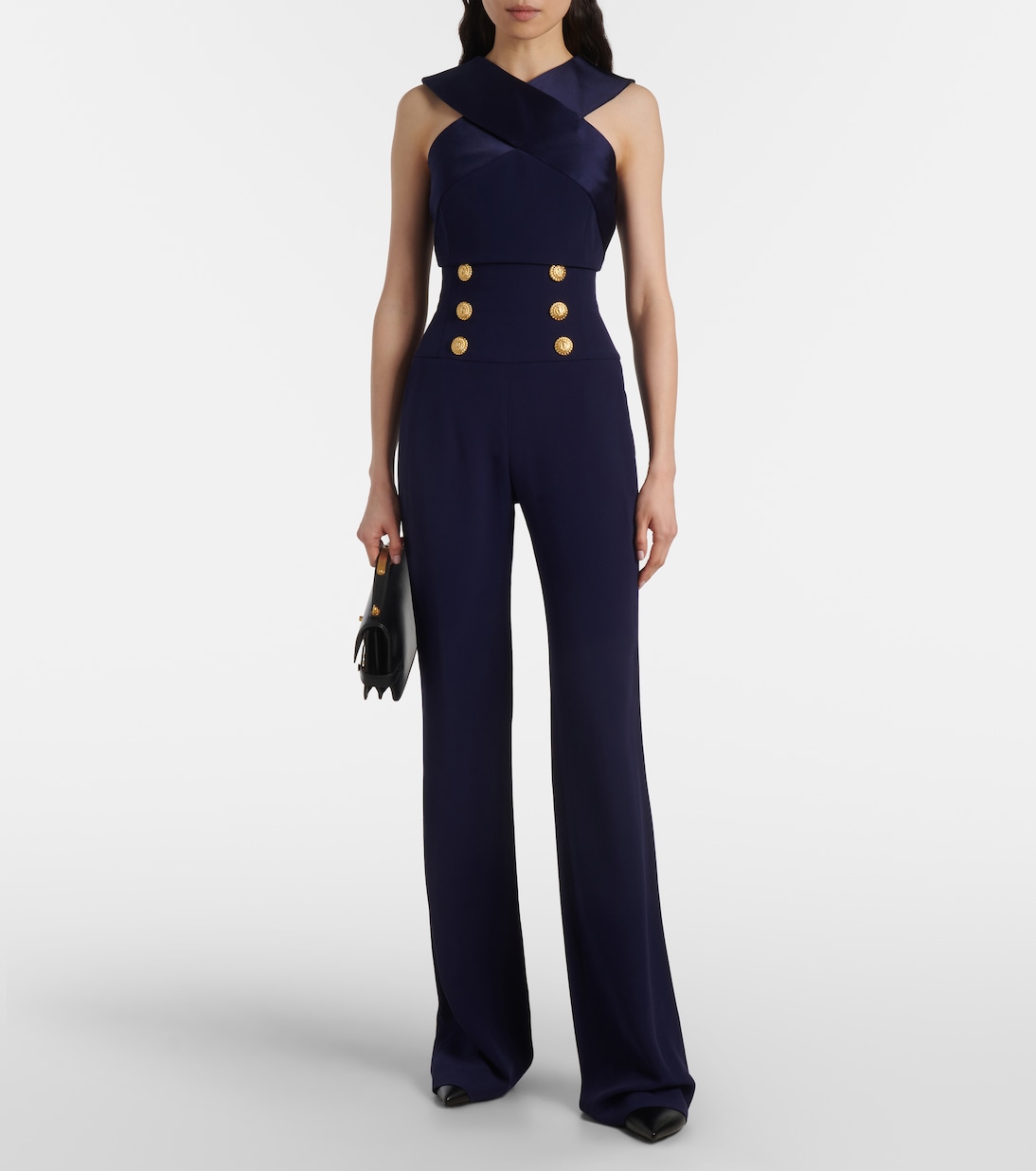 Jeans a gamba larga e vita alta | Balmain