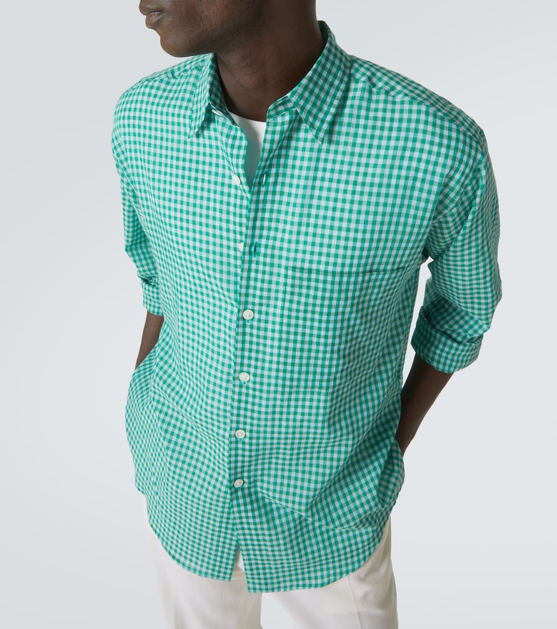 Camicia in cotone a quadretti | Auralee