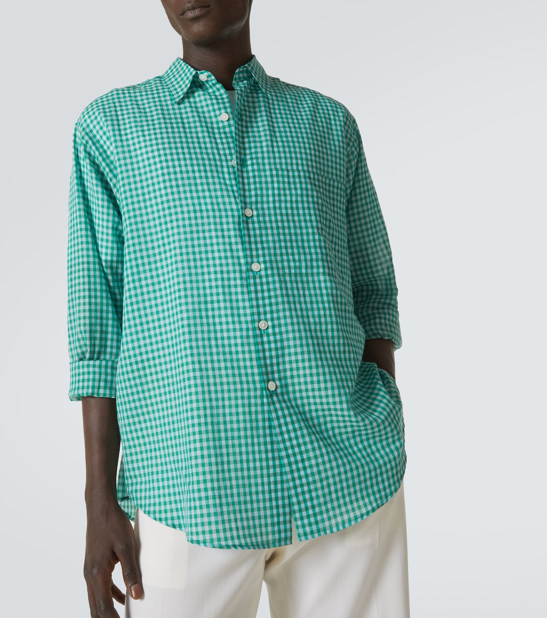 Camicia in cotone a quadretti | Auralee