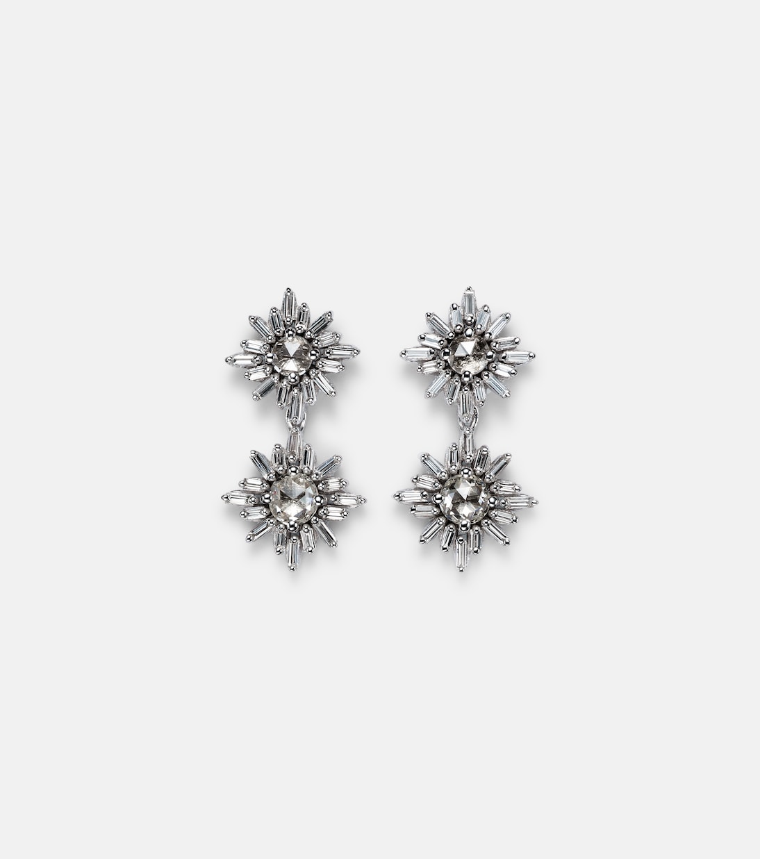 Boucles d'oreilles en or blanc 18 ct et diamants | Suzanne Kalan