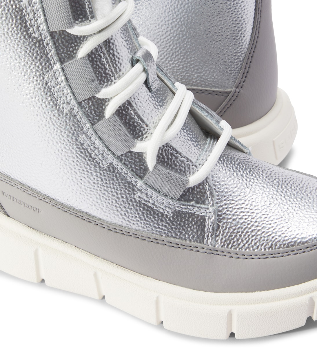 Stivaletti Sorel Explorer III Lace in pelle metallizzata | Sorel Kids