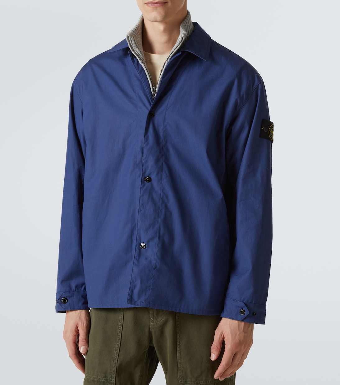 Hemdjacke Compass aus Baumwoll-Canvas | Stone Island