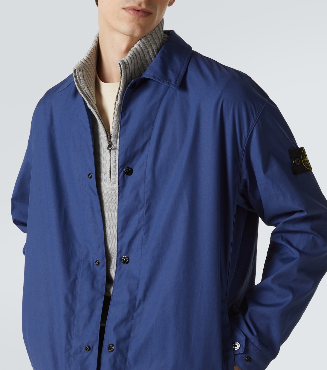 Hemdjacke Compass aus Baumwoll-Canvas | Stone Island