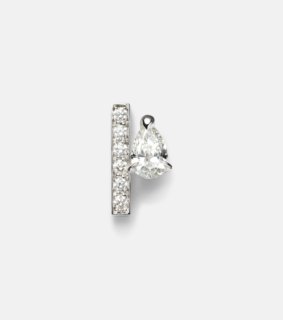 Orecchino singolo Serti Sur Vide in oro bianco 18kt con diamante | Repossi