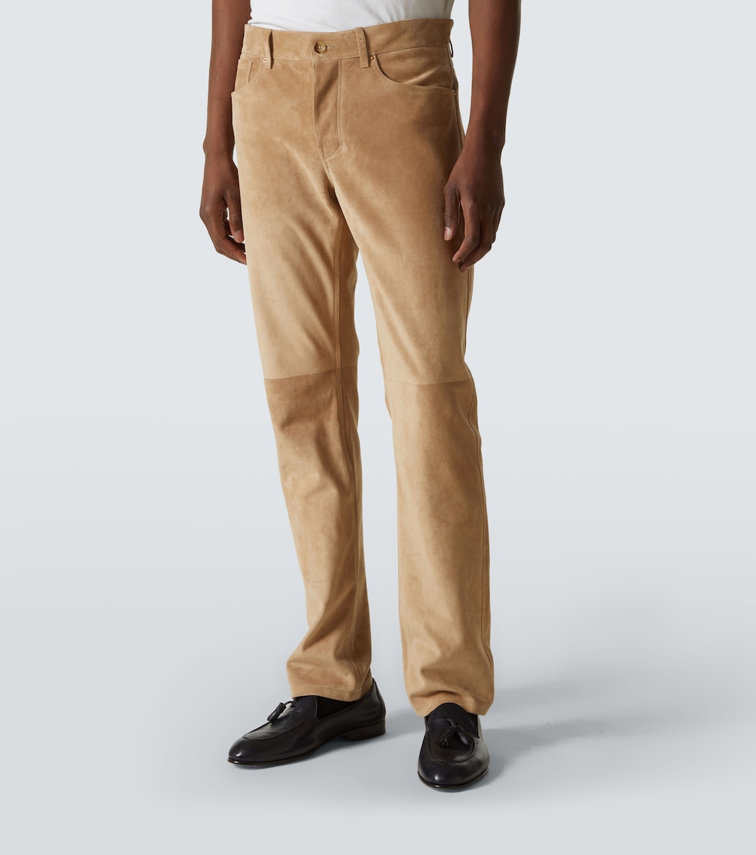 Pantaloni regular Anthony in suede | Gabriela Hearst